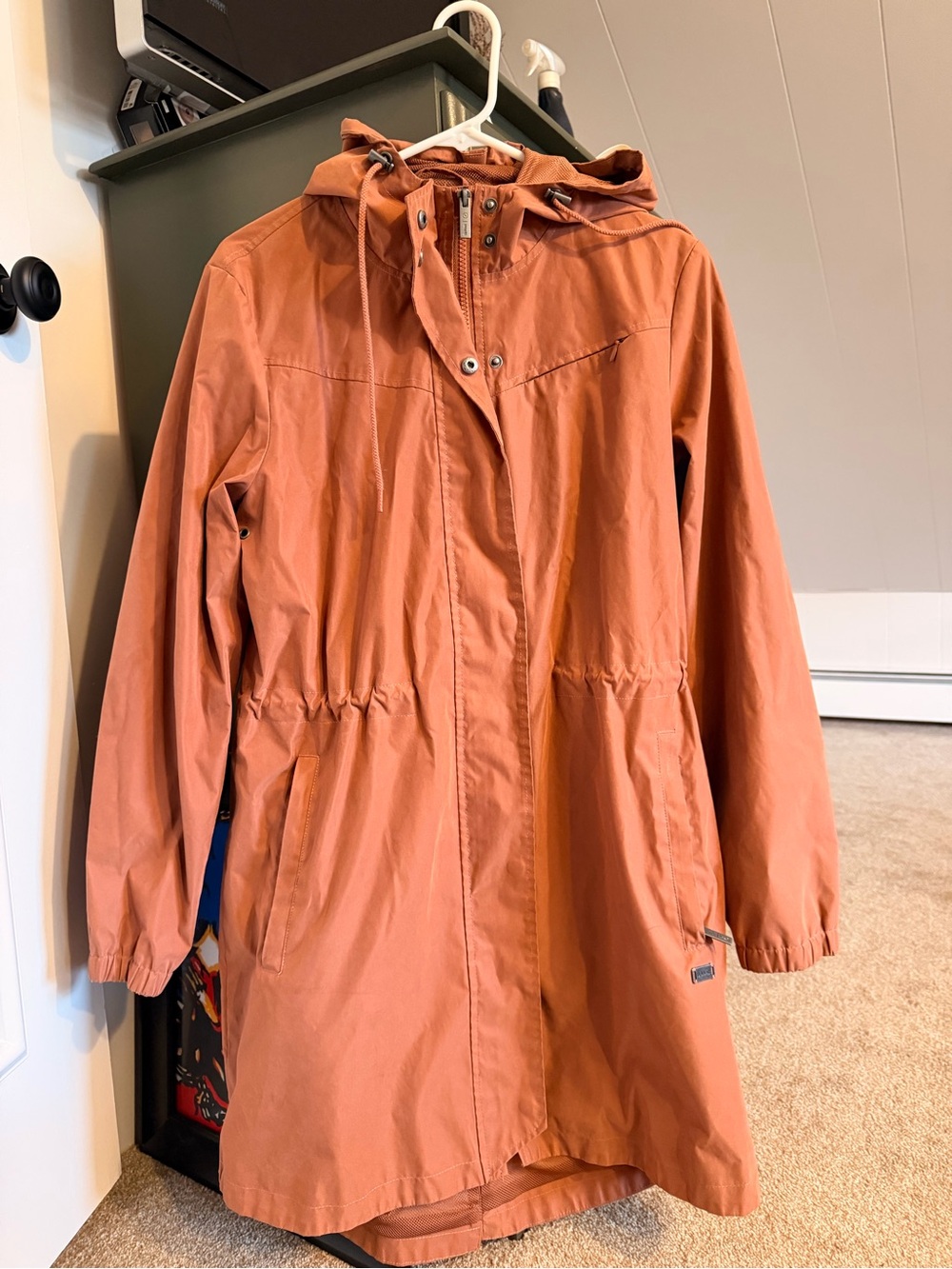UpWest Rust Orange Hooded Trench Coat
